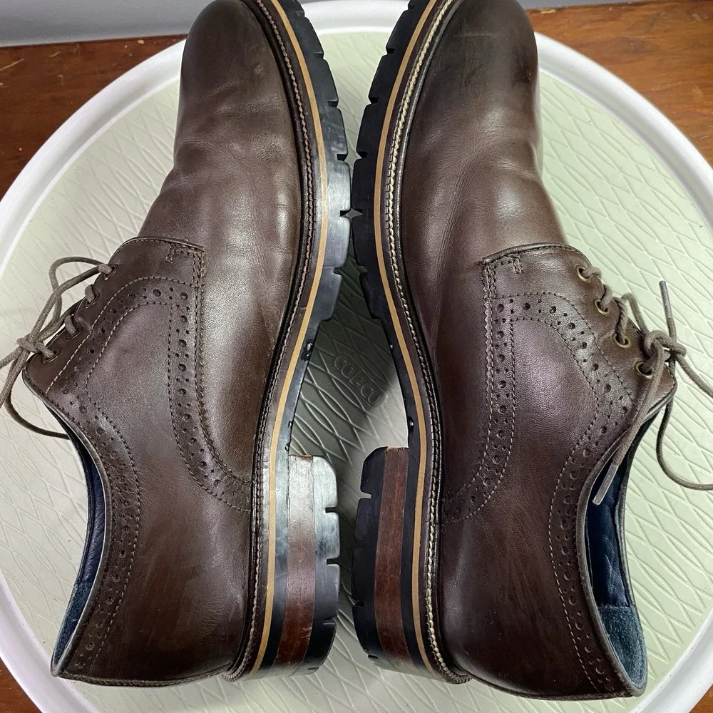 Men's‎ Johnston&Murphy Dark Brown Shoes Sz.10.5M Leather Lace Up PROM WEDDING